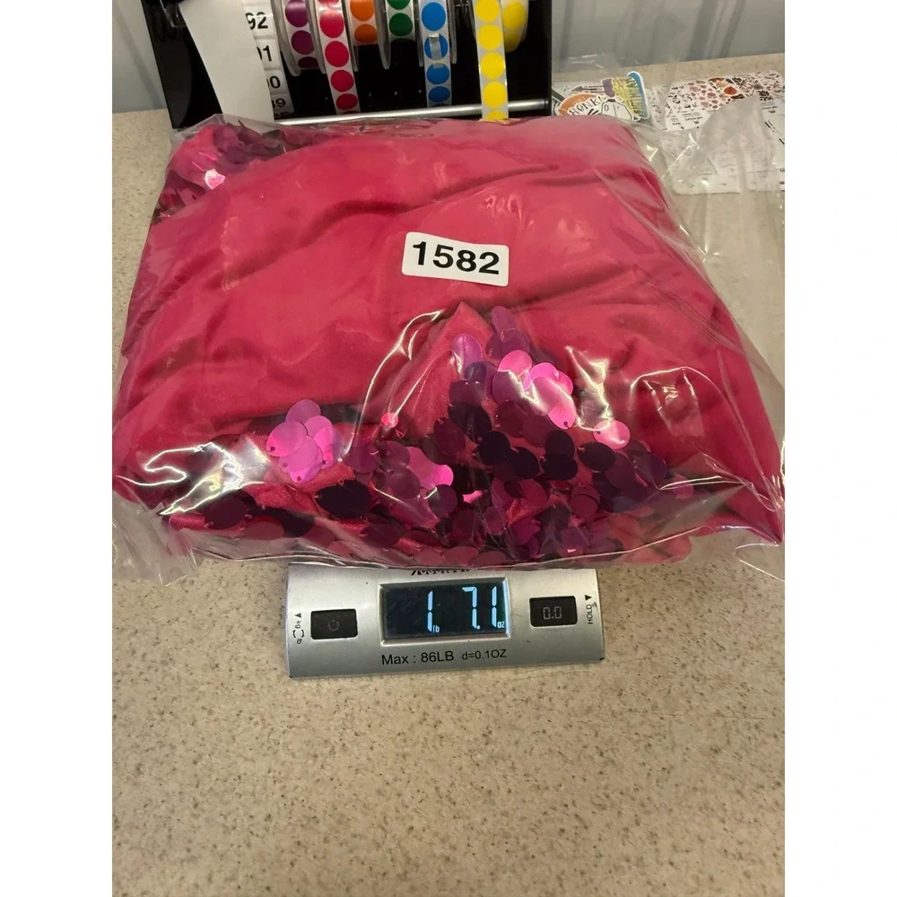 Hot Pink Sequin Christmas Tree Skirt 48